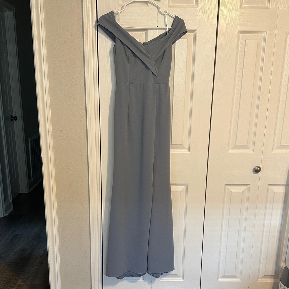 Lulu's Off the Shoulder Blue Dress